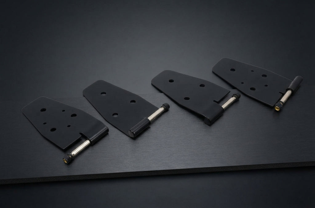JEEP WRANGLER CJ7, YJ & TJ DOOR HINGES BLACK SET OF 4 (Designed for models 1986-2006)