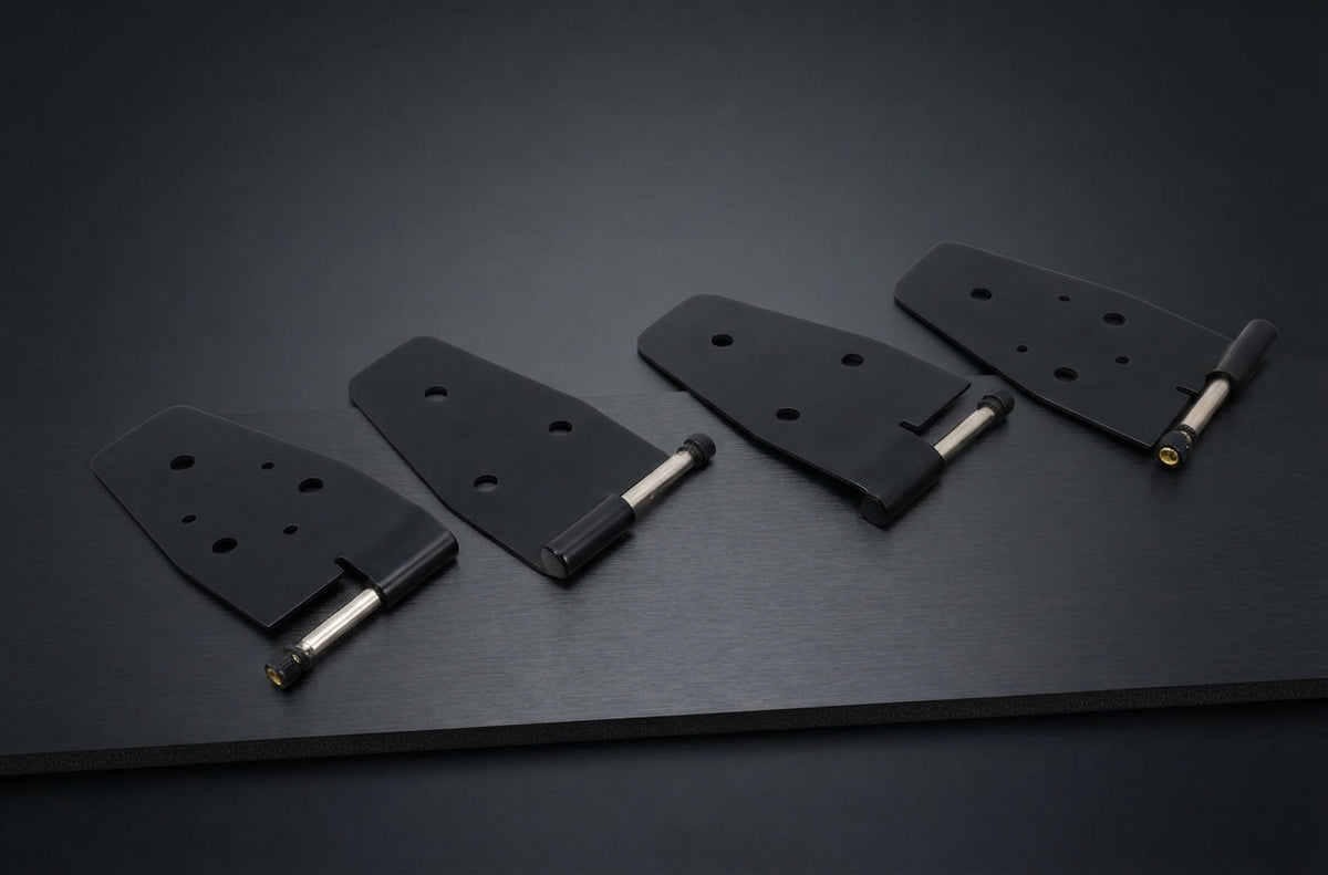 JEEP WRANGLER CJ7, YJ & TJ DOOR HINGES BLACK SET OF 4 (Designed for models 1986-2006)